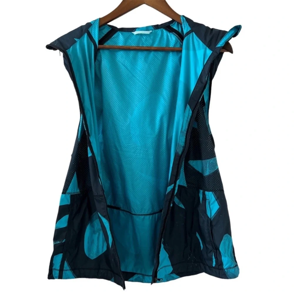 Lululemon Pack-It Vest Back Spin Stroke Peacock Blue Black  Size 10 W4H46S